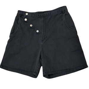 Vintage black denim Adobe rose high waisted shorts - size 11